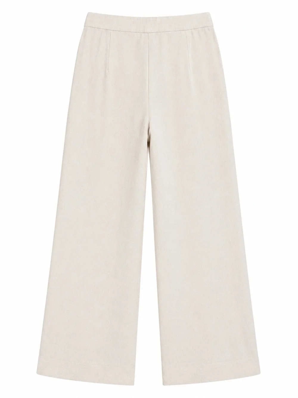 H&M Linen Blend Wide Leg High Rise Pants – Beige, Women's. Size 2.